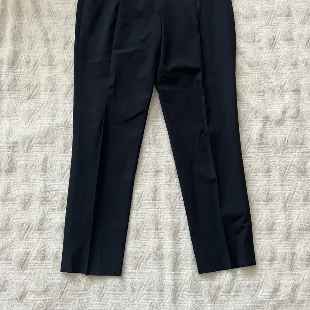 Rebecca Taylor Pleated Black Wool Trousers